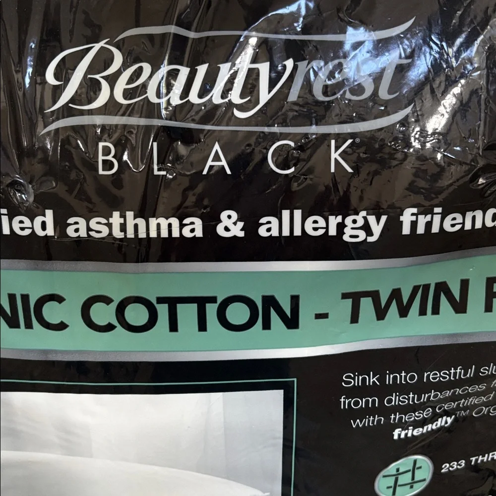Organic Cotton Twin Pillow Pack - White (Brand: Beautyrest) - Picture 2 of 5